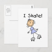 Zie figuur I Schaats Tshirts en cadeaus Briefkaart (Voorkant / Achterkant)