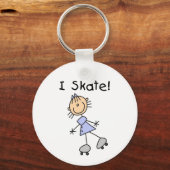 Zie figuur I Schaats Tshirts en cadeaus Sleutelhanger (Voorkant)