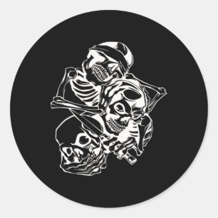 Zie Geen aambeeld horen Geen aambeeld Geen Kwaad 3 Ronde Sticker