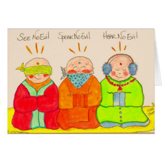 Zie Geen aambeeld, spreek geen aambeeld, hoor geen