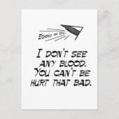 Zie geen bloed briefkaart (Voorkant)