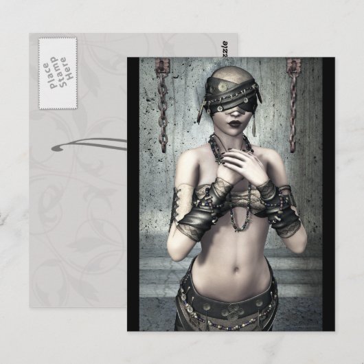 Zie Geen Evil Gothic Art Briefkaart (Voorkant / Achterkant)