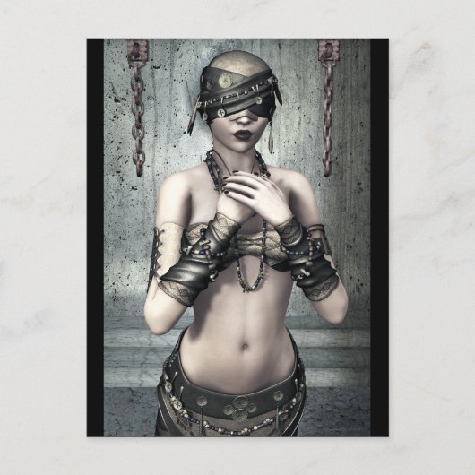 Zie Geen Evil Gothic Art Briefkaart (Voorkant)