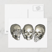 ZIE GEEN GEBEURTENISSKULLS BRIEFKAART (Voorkant / Achterkant)