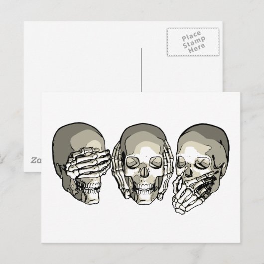 ZIE GEEN GEBEURTENISSKULLS BRIEFKAART (Voorkant / Achterkant)