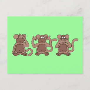 zie geen kwaad briefkaart