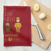 Zie geen kwaad feest 60th theedoek (Quarter Fold)