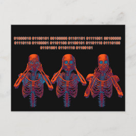 Zie geen kwaad, hoor geen kwaad, spreek geen kwaad briefkaart