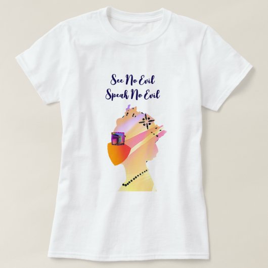 Zie geen kwaad spreken geen kwaad t-shirt (Design voorkant)