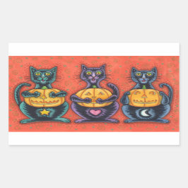 ZIE GEEN KWAADAARDIGE ZWARTE KAT STICKERS BLAD Rec