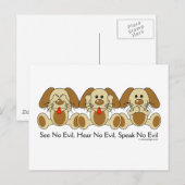 Zie Geen Kwieke Puppies Briefkaart (Voorkant / Achterkant)