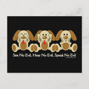 Zie Geen Kwieke Puppies Briefkaart