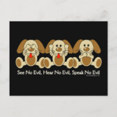 Zie Geen Kwieke Puppies Briefkaart (Voorkant)