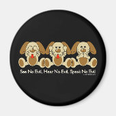 Zie Geen Kwieke Puppies Magneet (Voorkant)