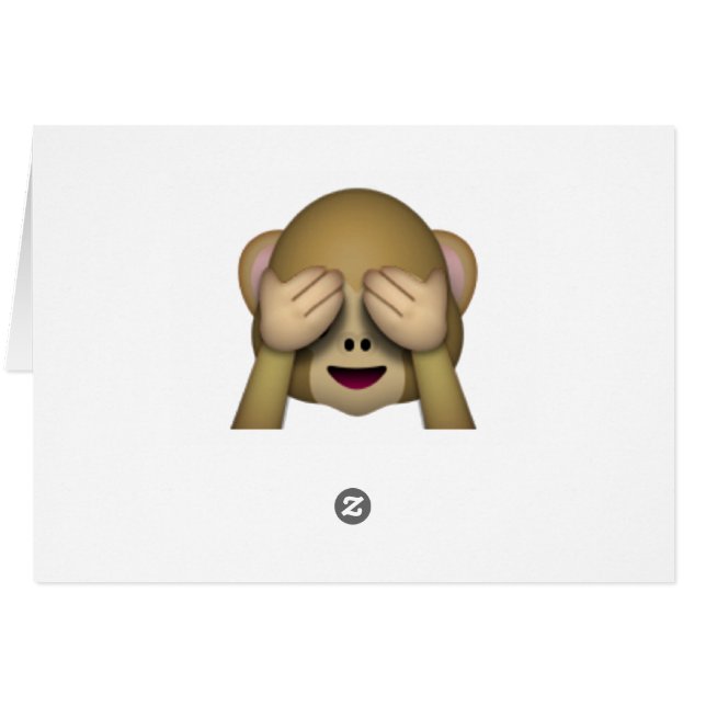Zie Geen zwarte aap - Emoji (Achterkant Horizontaal)