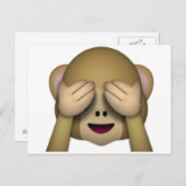Zie Geen zwarte aap - Emoji Briefkaart (Voorkant / Achterkant)