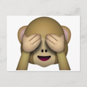 Zie Geen zwarte aap - Emoji Briefkaart
