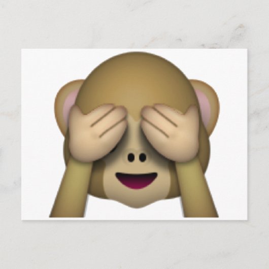 Zie Geen zwarte aap - Emoji Briefkaart (Voorkant)