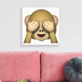 Zie Geen zwarte aap - Emoji Canvas Afdruk (Insitu (Woonkamer))