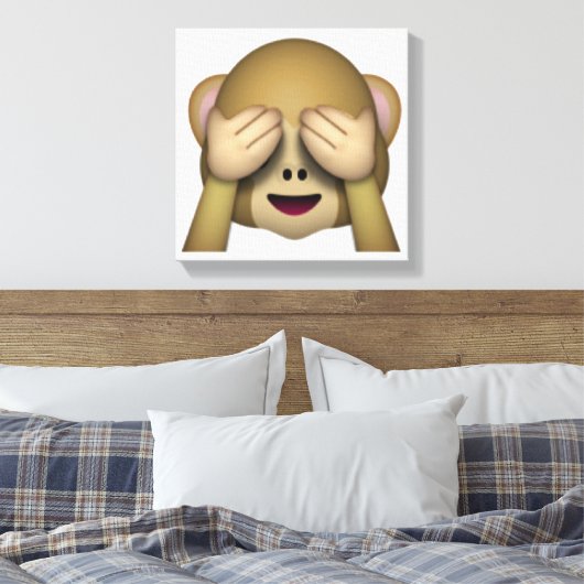 Zie Geen zwarte aap - Emoji Canvas Afdruk (Insitu (Slaapkamer))