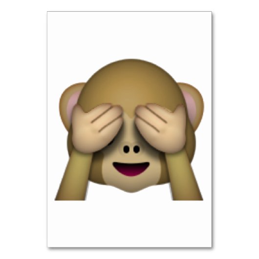 Zie Geen zwarte aap - Emoji Kaart (Voorkant)