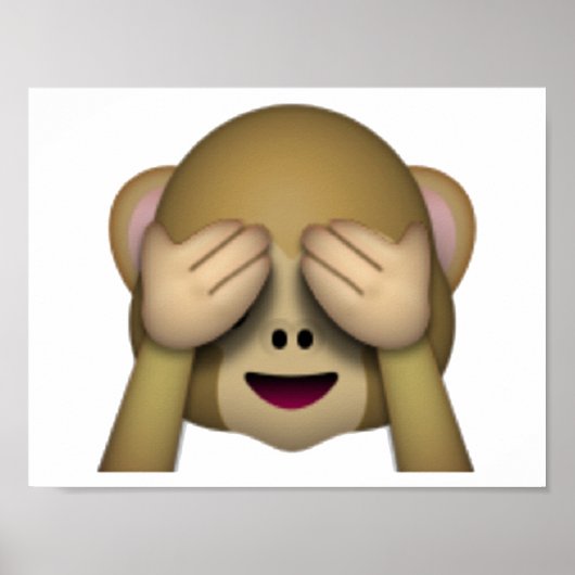 Zie Geen zwarte aap - Emoji Poster (Voorkant)