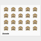 Zie Geen zwarte aap - Emoji Ronde Sticker (Vel)