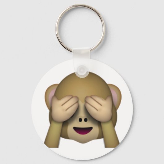 Zie Geen zwarte aap - Emoji Sleutelhanger (Voorkant)