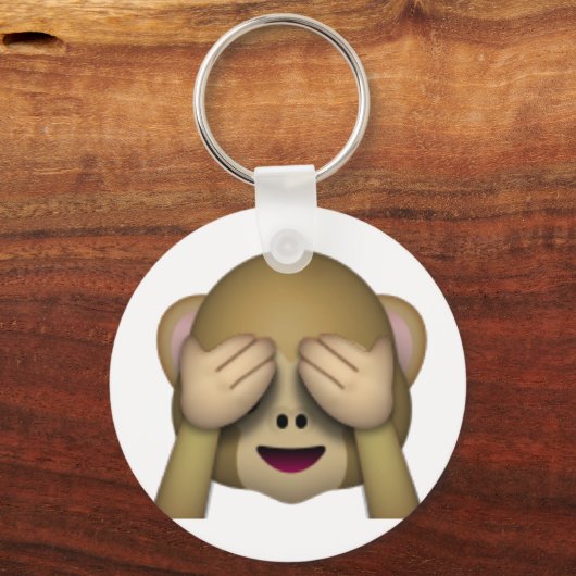 Zie Geen zwarte aap - Emoji Sleutelhanger (Voorkant)