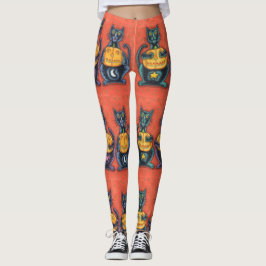 ZIE GEEN ZWARTE VANGSTEN, HALLOWEEN LEGGINGS Oranj