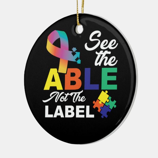 Zie Geschil niet het Etiket Autisme Bewustheid Keramisch Ornament (Links)