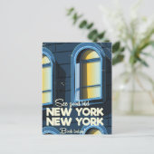 Zie Goed Oud New york reisposter Briefkaart (Staand voorkant)