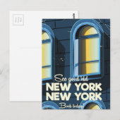 Zie Goed Oud New york reisposter Briefkaart (Voorkant / Achterkant)