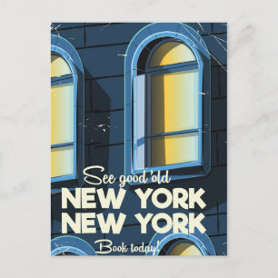 Zie Goed Oud New york reisposter Briefkaart