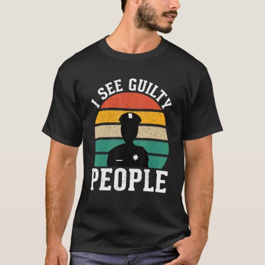 Zie Guilty People Correction Officer 1 T-shirt (Voorkant)