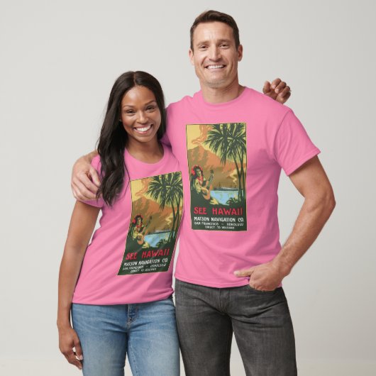 Zie Hawaii Mannen Burnout T-Shwe T-shirt (Unisex)