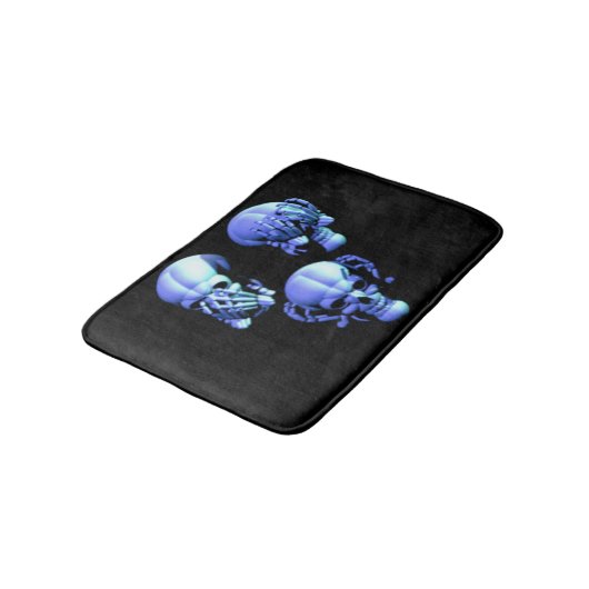 Zie Hear Speak No Evil Skulls Bath Mat (Gekanteld)