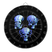 Zie Hear Speak No Evil Skulls dartbord (Voorkant)