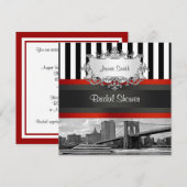 ZIE HERZIENE VERSIE NYC Bklyn Bridge Bridal Shwr Kaart (Voorkant / Achterkant)