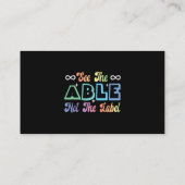 Zie het Able Not label Neurodiversity Autisme A (Achterkant)