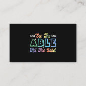 Zie het Able Not label Neurodiversity Autisme A (Voorkant)