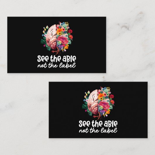 Zie het Able Not label Neurodiversity Brain Au (Voorkant / Achterkant)