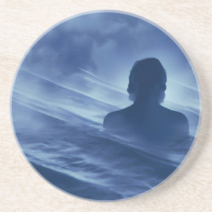 Zie het alleen zandsteen onderzetter