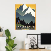 Zie het Amerikaanse Montana-gebergte WPA Poster (Thuiskantoor)