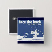 Zie het boek vierkante button 5,1 cm (Voorkant /achterkant)