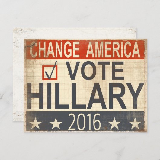 Zie het Briefkaart van de verkiezingen van 2016 vo (Voorkant / Achterkant)