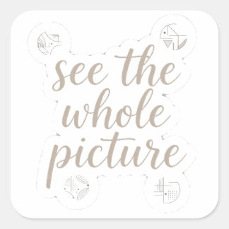 Zie Het Gehele Plaatje Minimalistische Filosofie S Vierkante Sticker