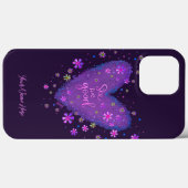  Zie het Goede. Paarse Bloemen Gepersonaliseerd Case-Mate iPhone Case (Achterkant (horizontaal))