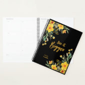 Zie het grotere elegante donkere Floral Planner (Display)