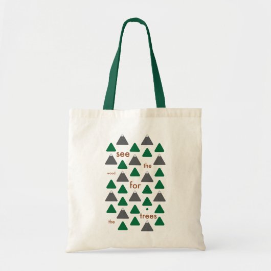Zie het hout voor de bomen tote bag (Voorkant)